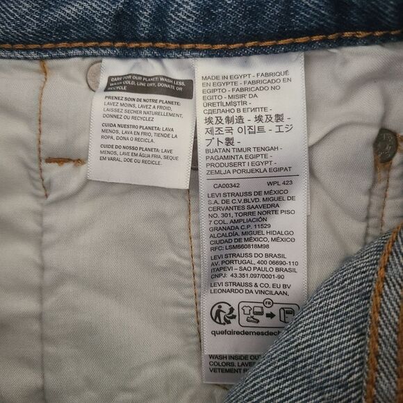 levis 501 cutoff denim booty shorts cutoffs button fly womens size 24 - Picture 3 of 6